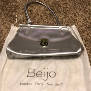 Beijo shoulder patten grey leather w/ wallet